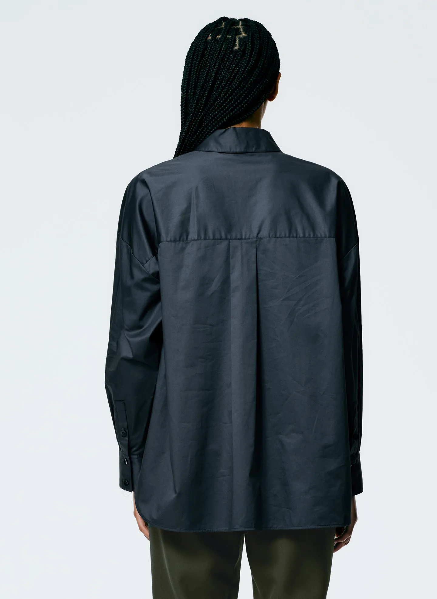 Eco Poplin Asymmetrical Shirt