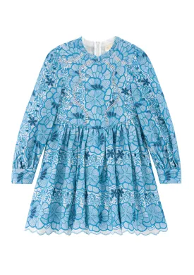 Evangeline Embroidered Dress LONG LENGTH-Multi