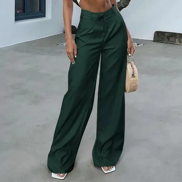 Fashion Pocket High Waist Pants