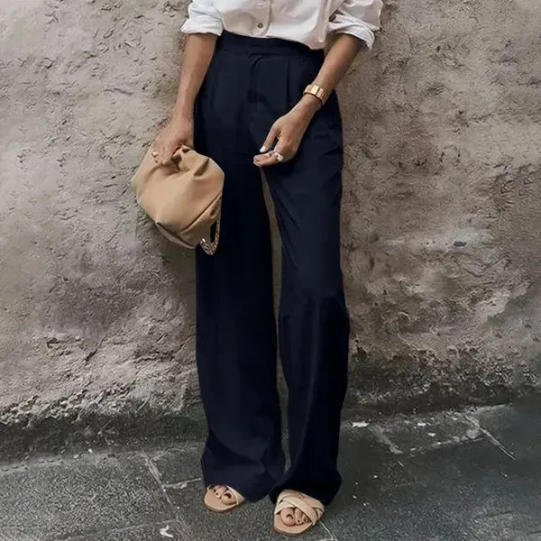 Fashion Pocket High Waist Pants