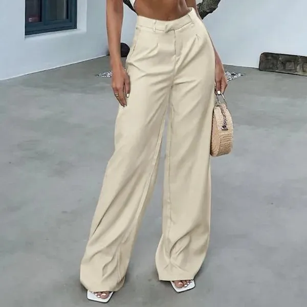 Fashion Pocket High Waist Pants