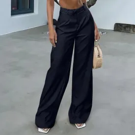 Fashion Pocket High Waist Pants