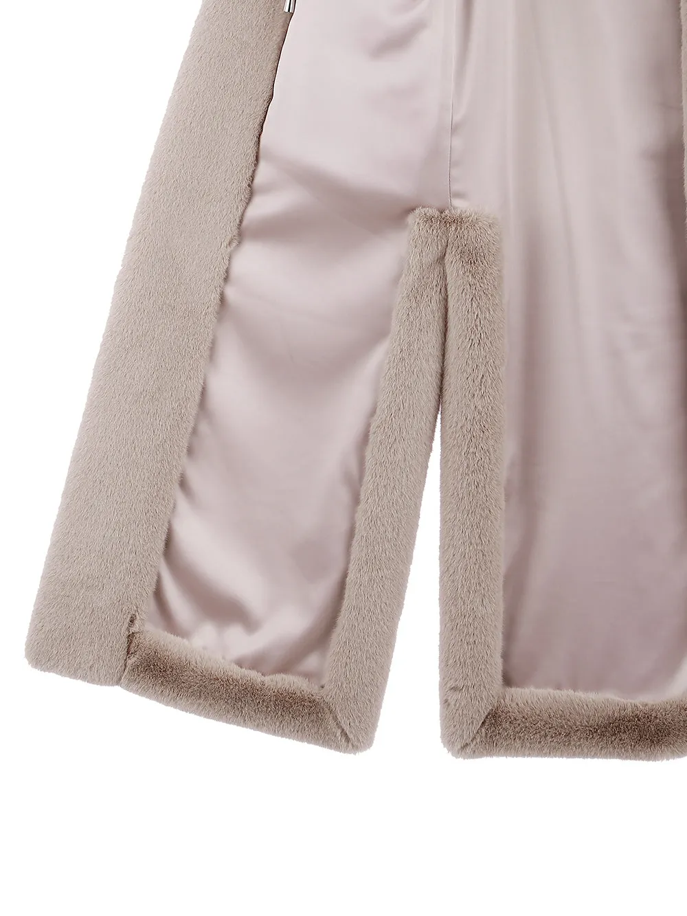 FAUX FUR LEMÖNPLET X OBLI COAT
