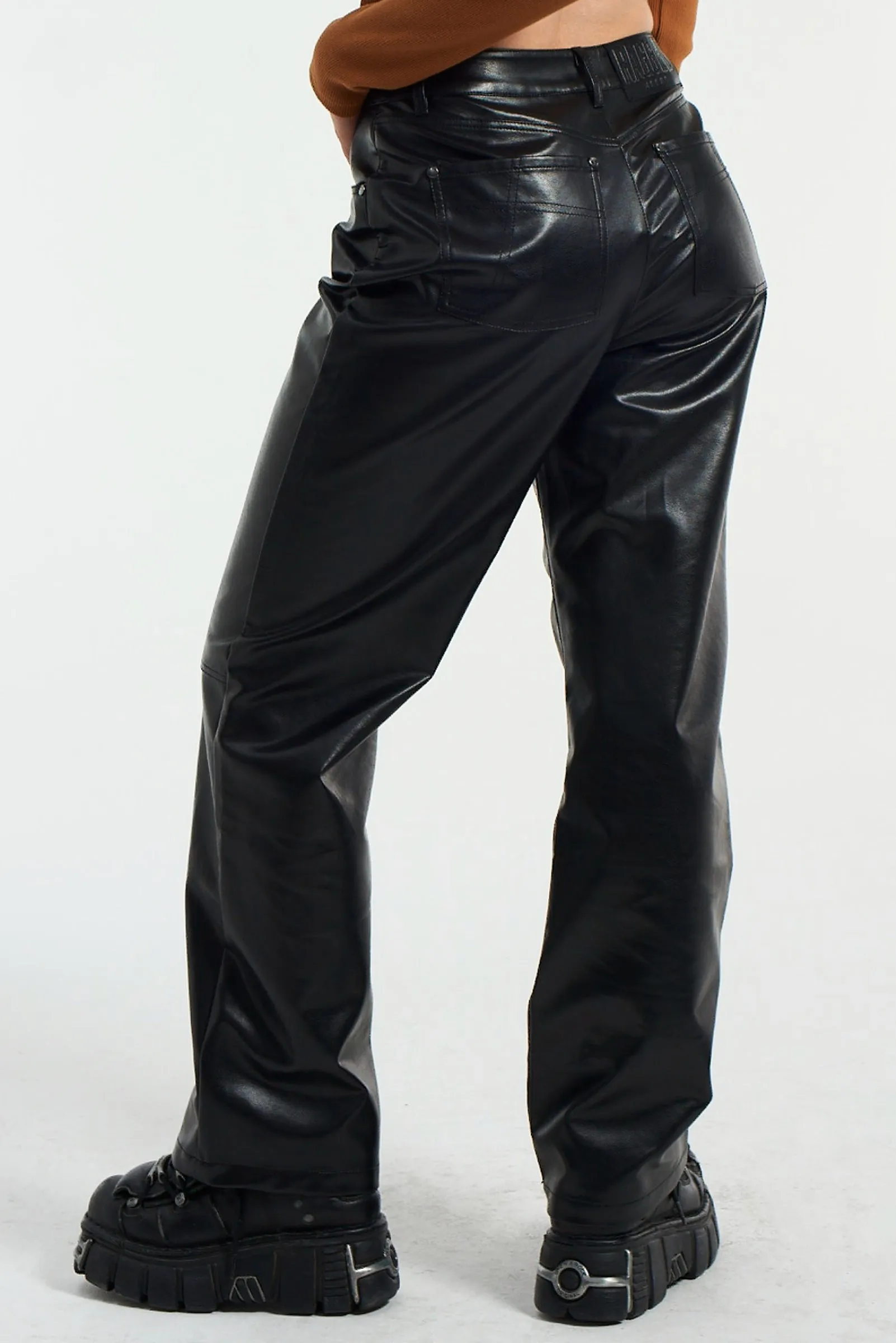 Faux Leather Rider Pants