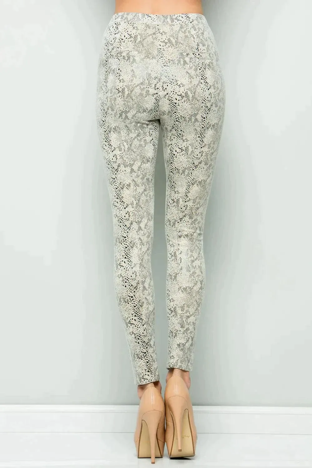 Faux Snakeskin Leggings