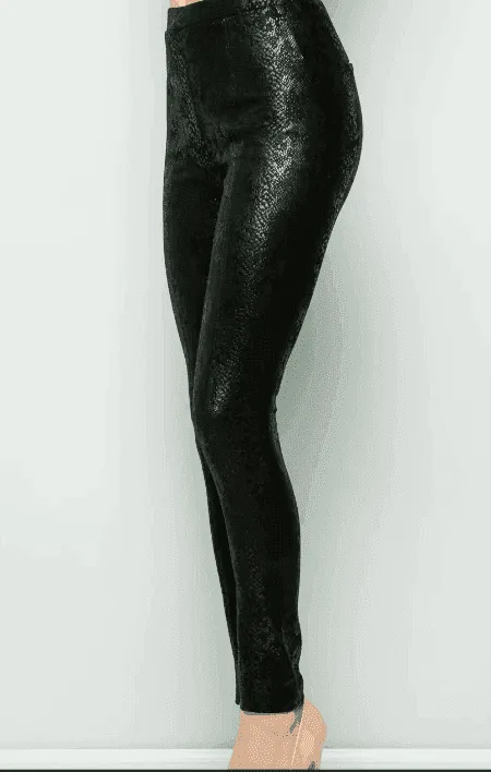 Faux Snakeskin Leggings