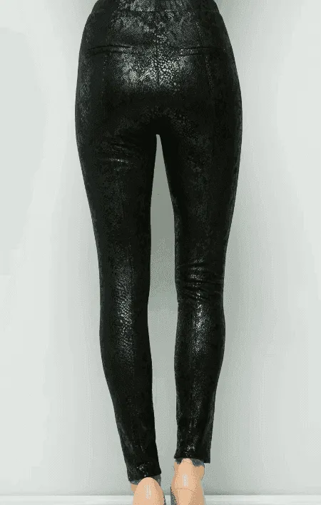 Faux Snakeskin Leggings