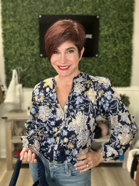 Feeling Free Floral Cotton Blouse