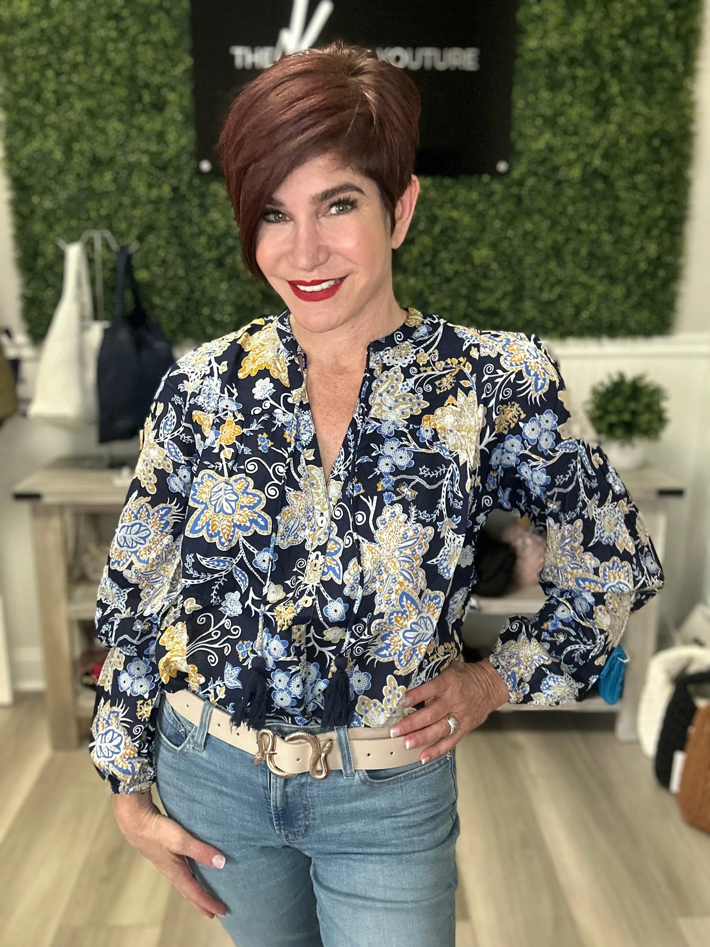 Feeling Free Floral Cotton Blouse