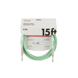 Fender Original Series 4.5M (15') Instrument Cable Surf Green