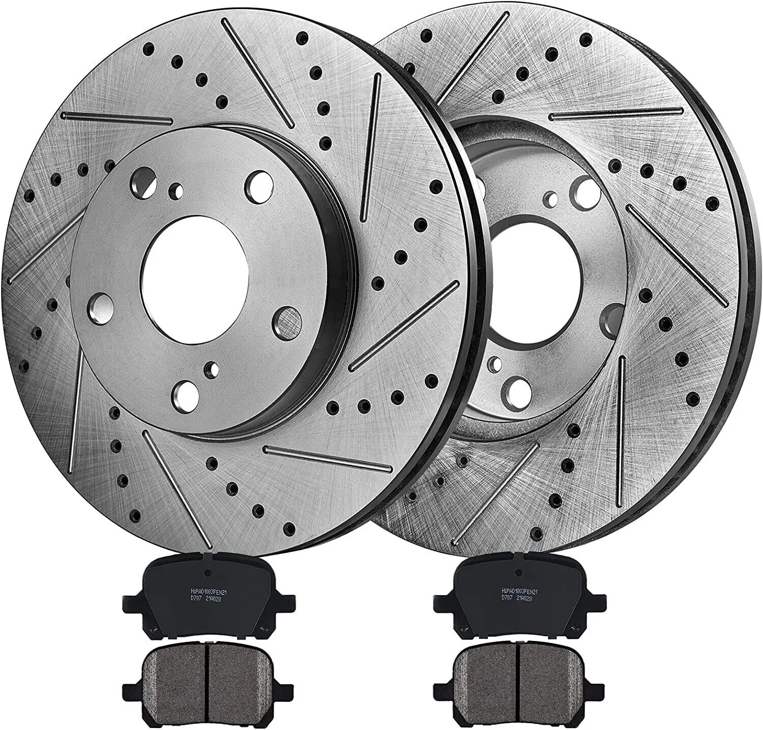 Front Brake Kit Rotors & Ceramic Brake Pads Replacement for Honda Acura
