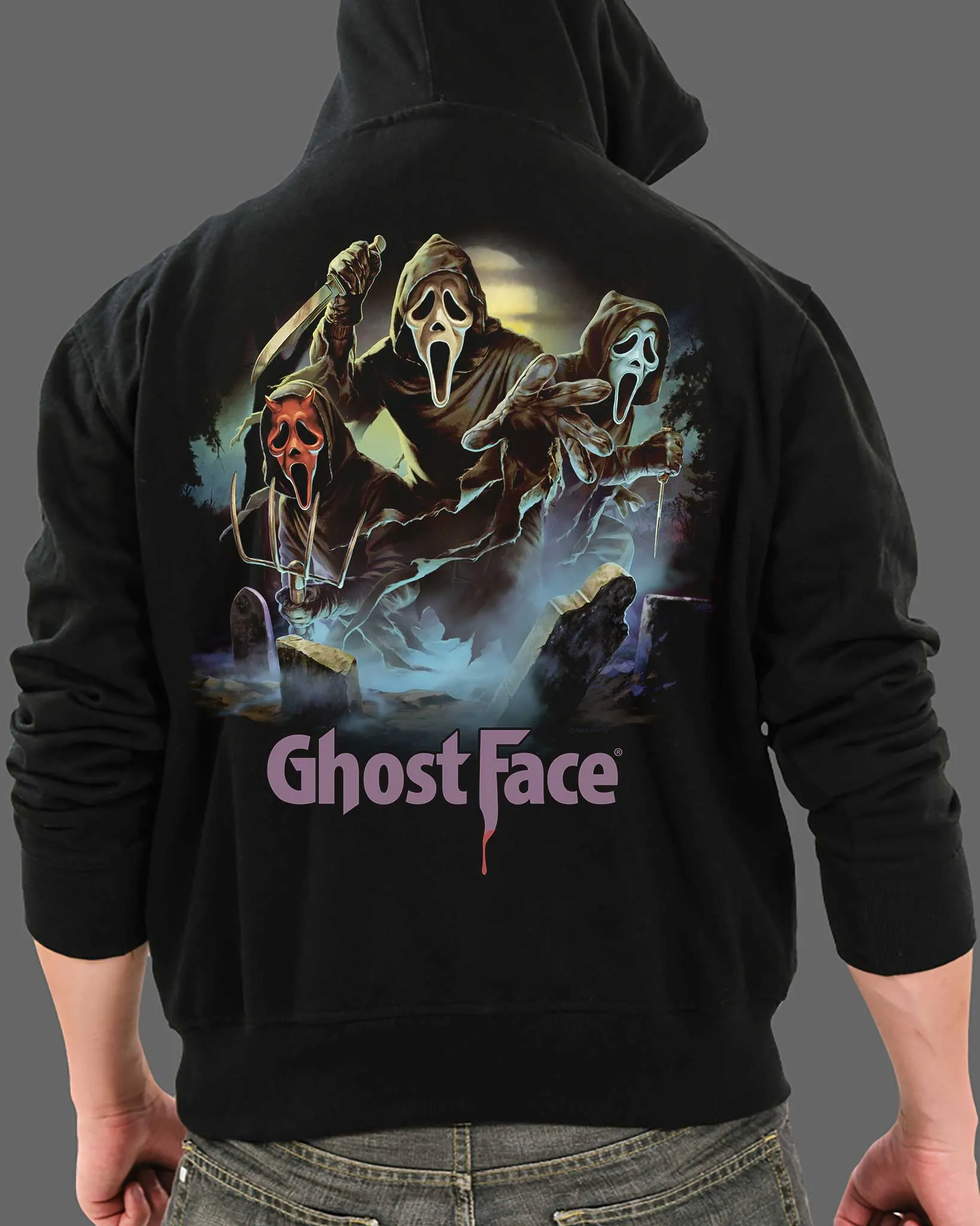 Ghost Face - Stop The Killer - Zippered Hoodie