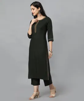 Green Jehlum Kurta Pants Set