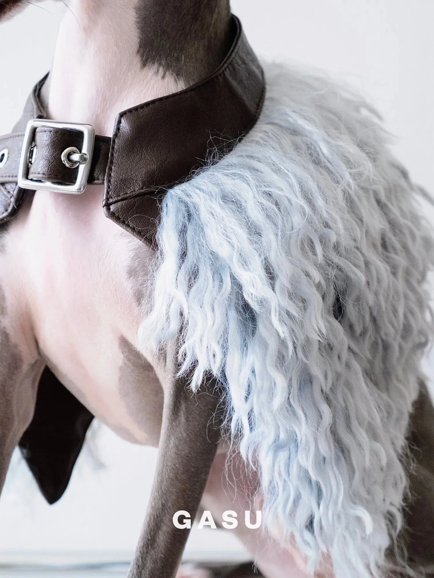 Handcrafted Faux Fur Leather Cloak