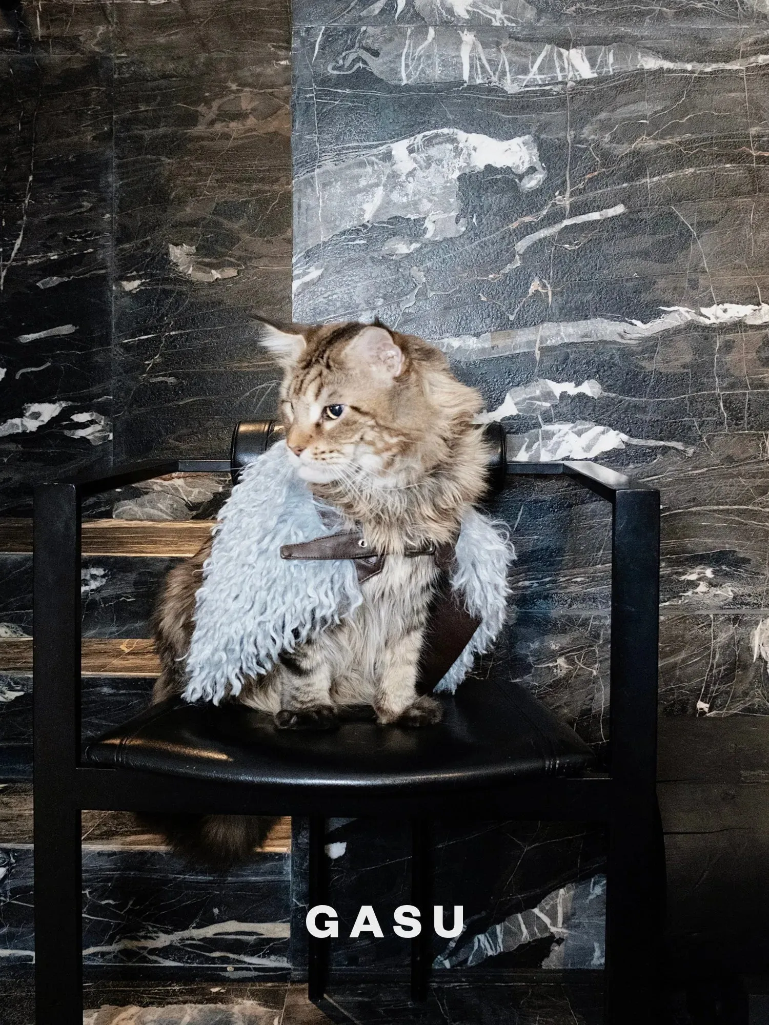 Handcrafted Faux Fur Leather Cloak