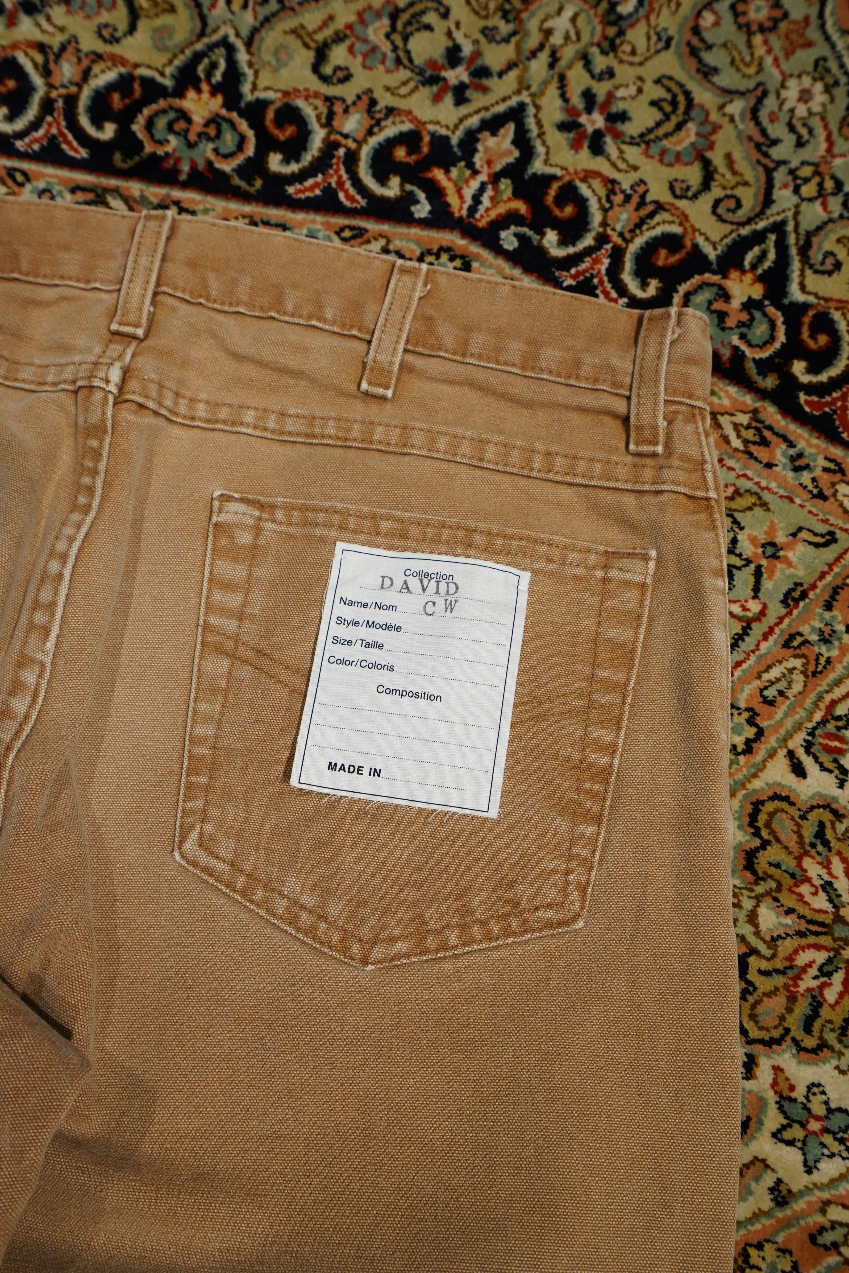 HANDPAINT WORKER PANTS (#A BROWN)