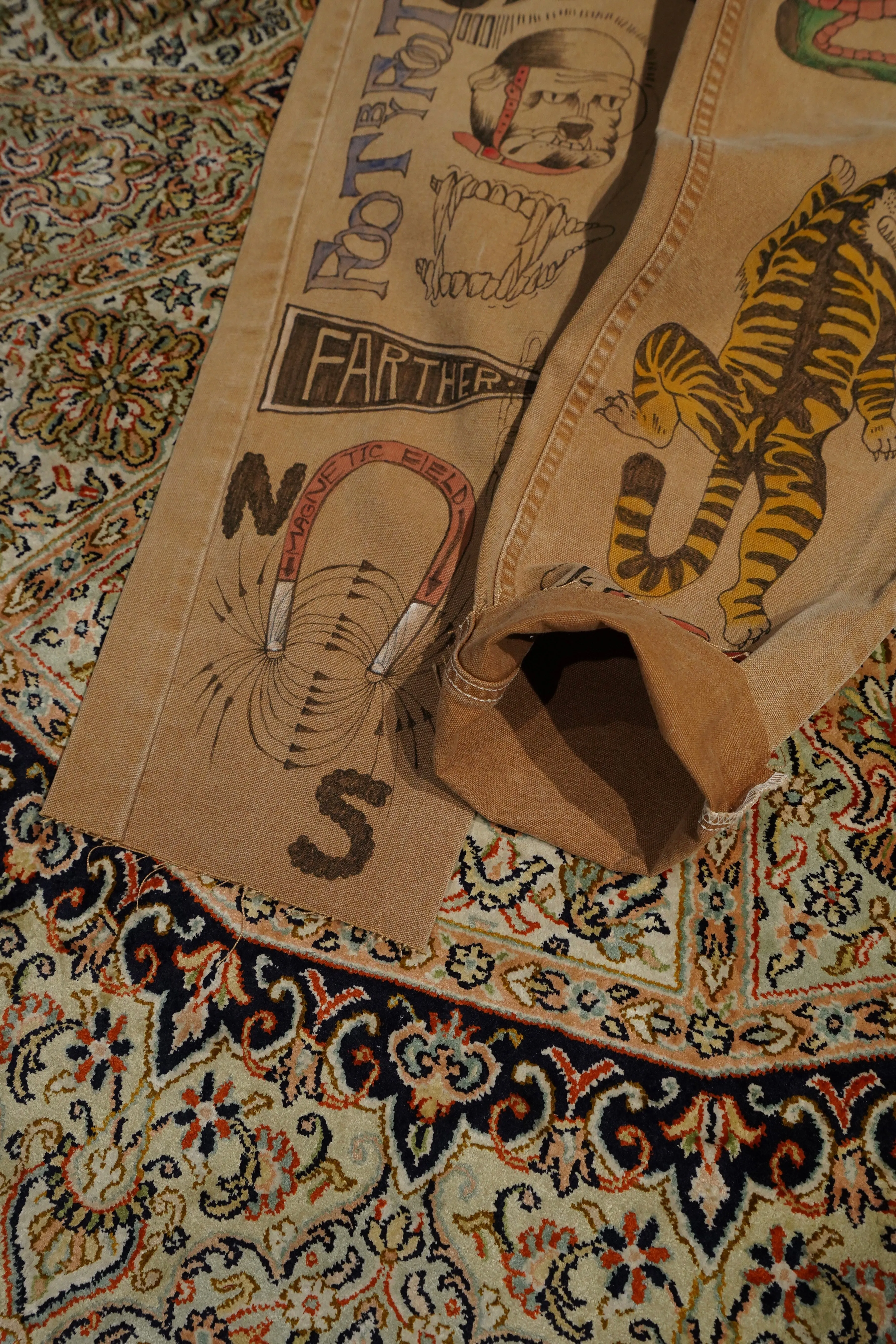 HANDPAINT WORKER PANTS (#A BROWN)