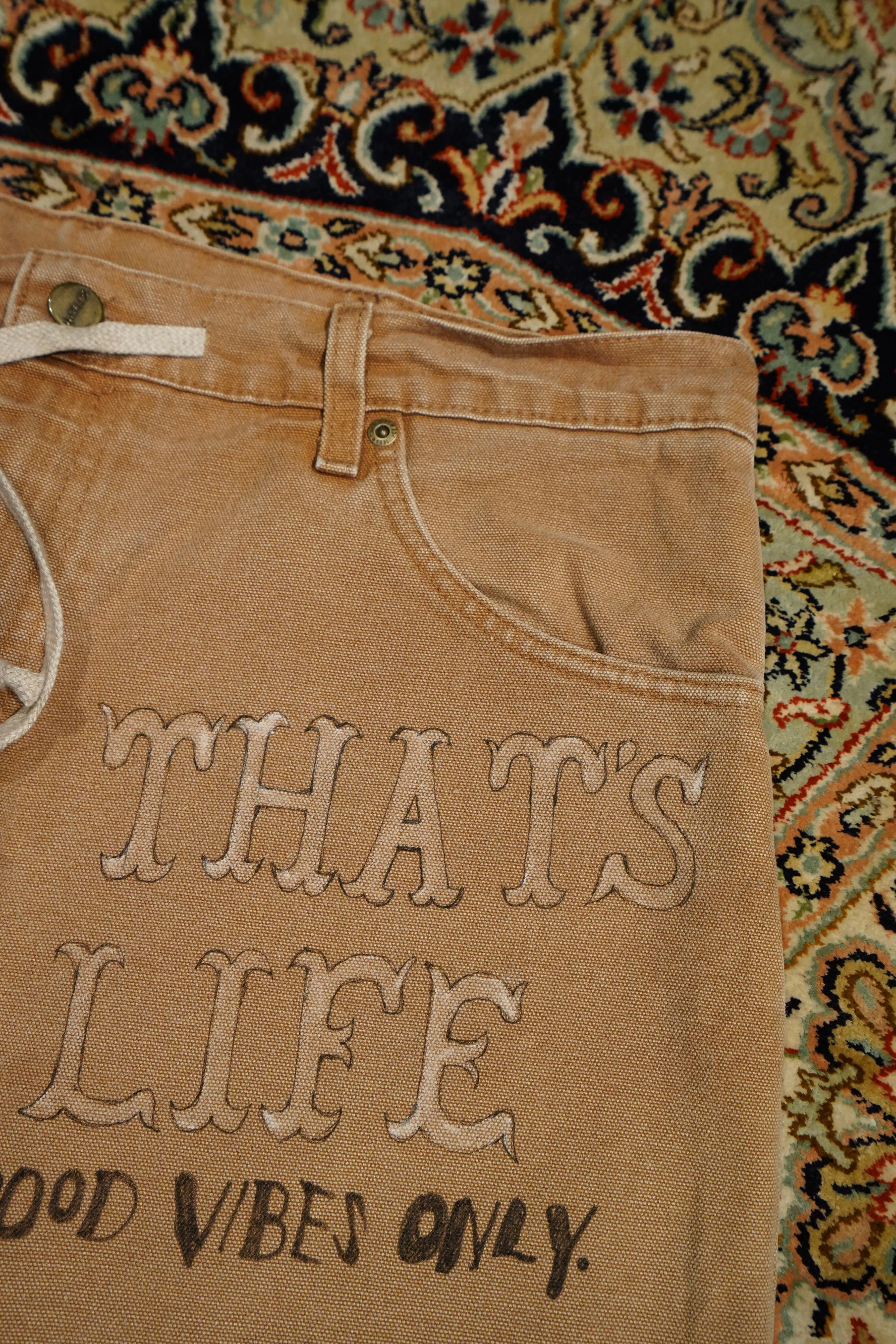 HANDPAINT WORKER PANTS (#A BROWN)