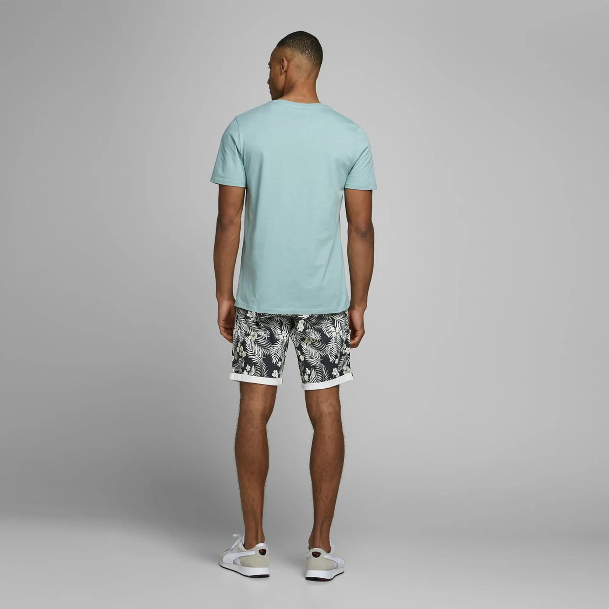 JACK&JONE - Men 'Green' Bowie Print Cotton Short JJ1065