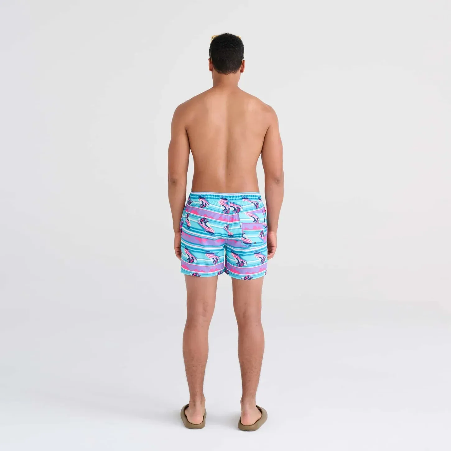 Jetski Stripe- Swim Shorts 5in- SAXX