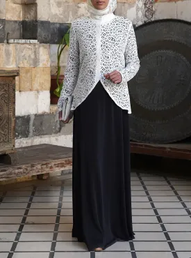 Lace Jacket Abaya Gown Set