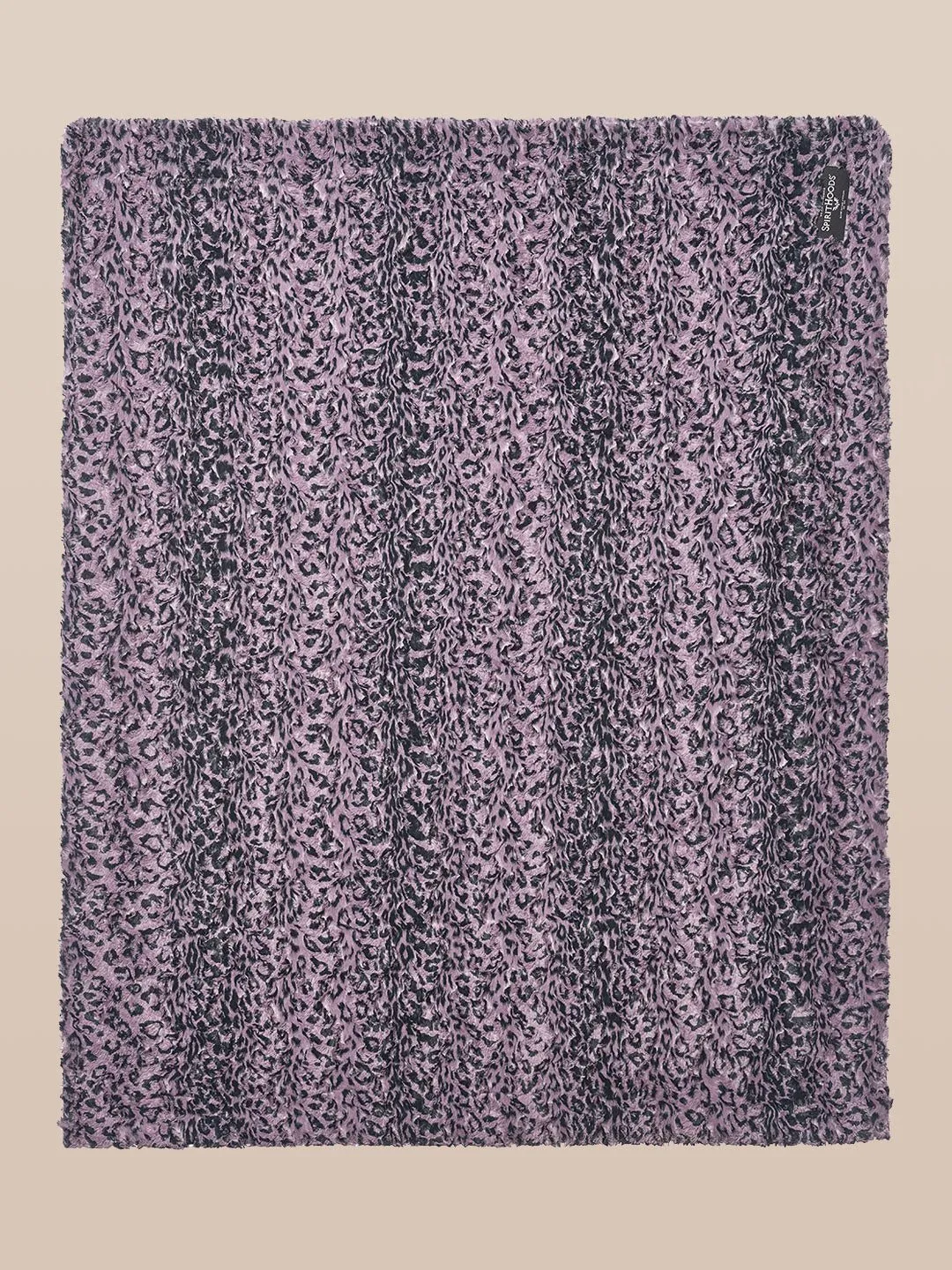 Lavender Leopard Luxe Fake Fur Throw