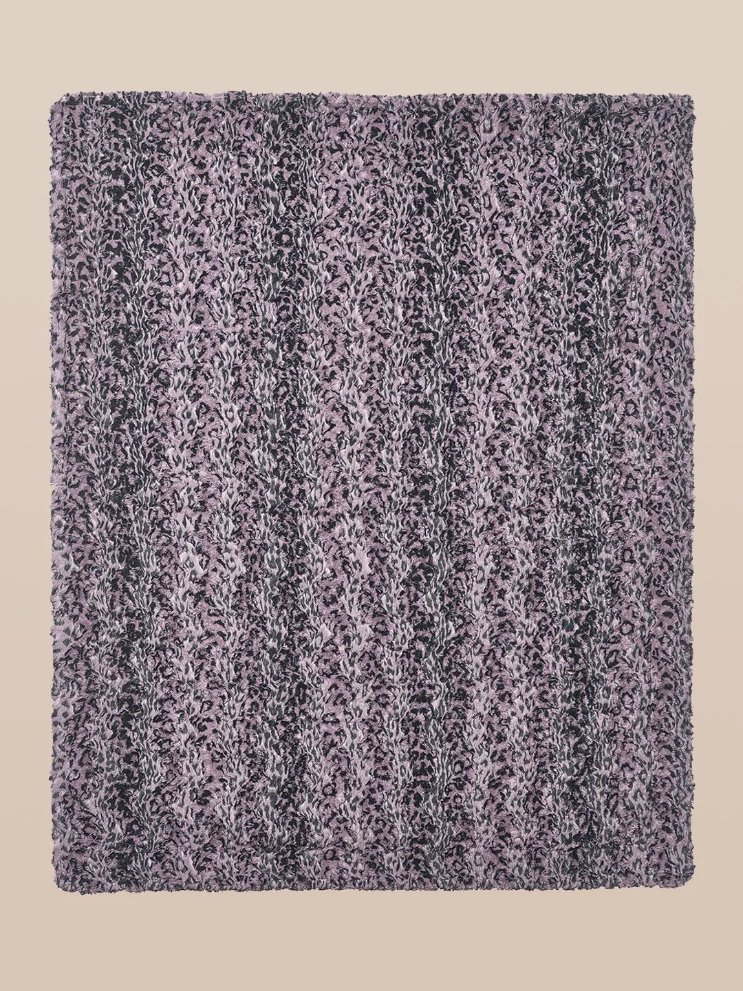 Lavender Leopard Luxe Fake Fur Throw
