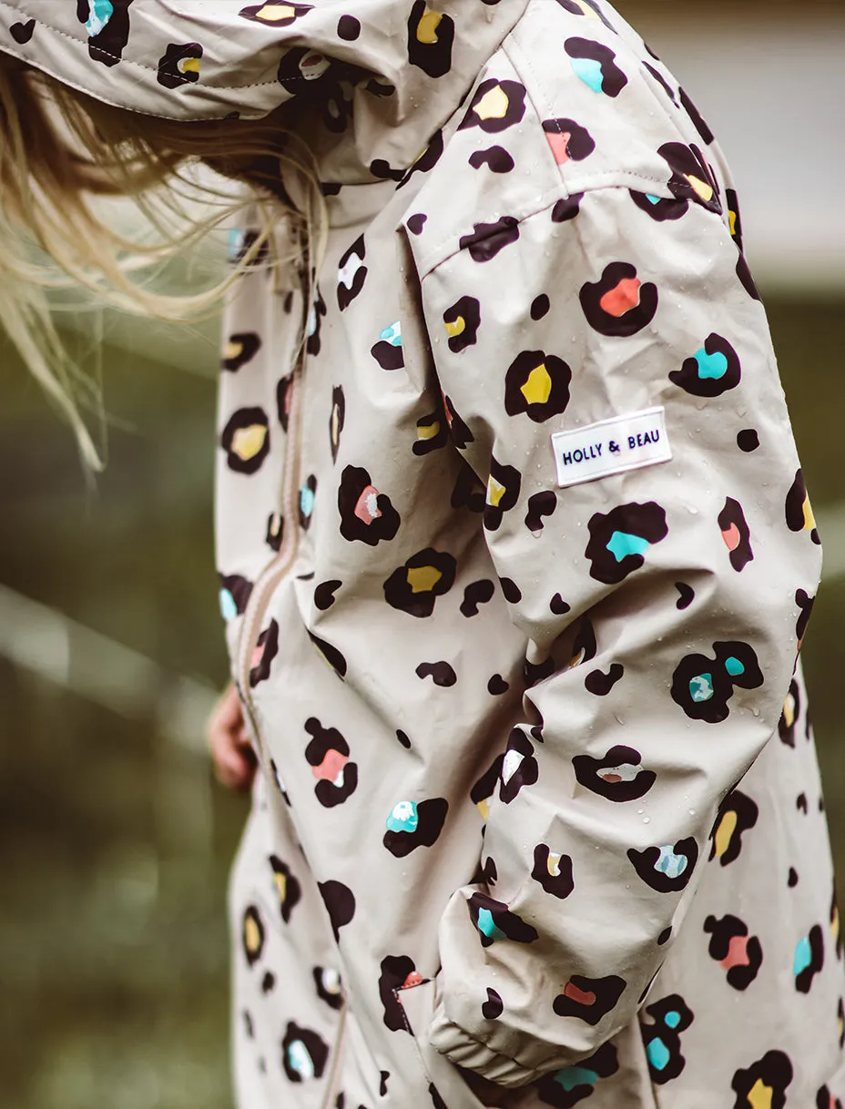 Color-Changing Leopard Print Kids Raincoat with Optimal Size and Quality