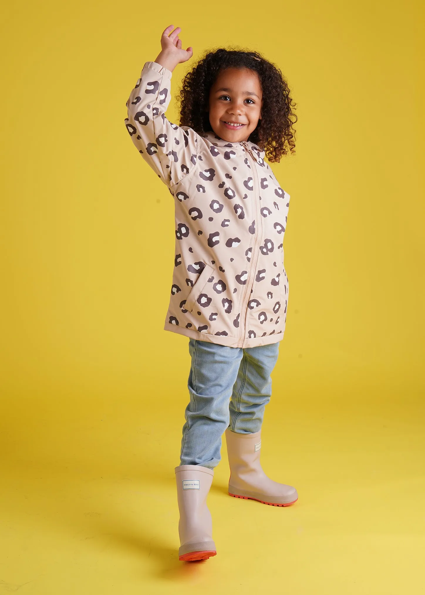 Color-Changing Leopard Print Kids Raincoat with Optimal Size and Quality
