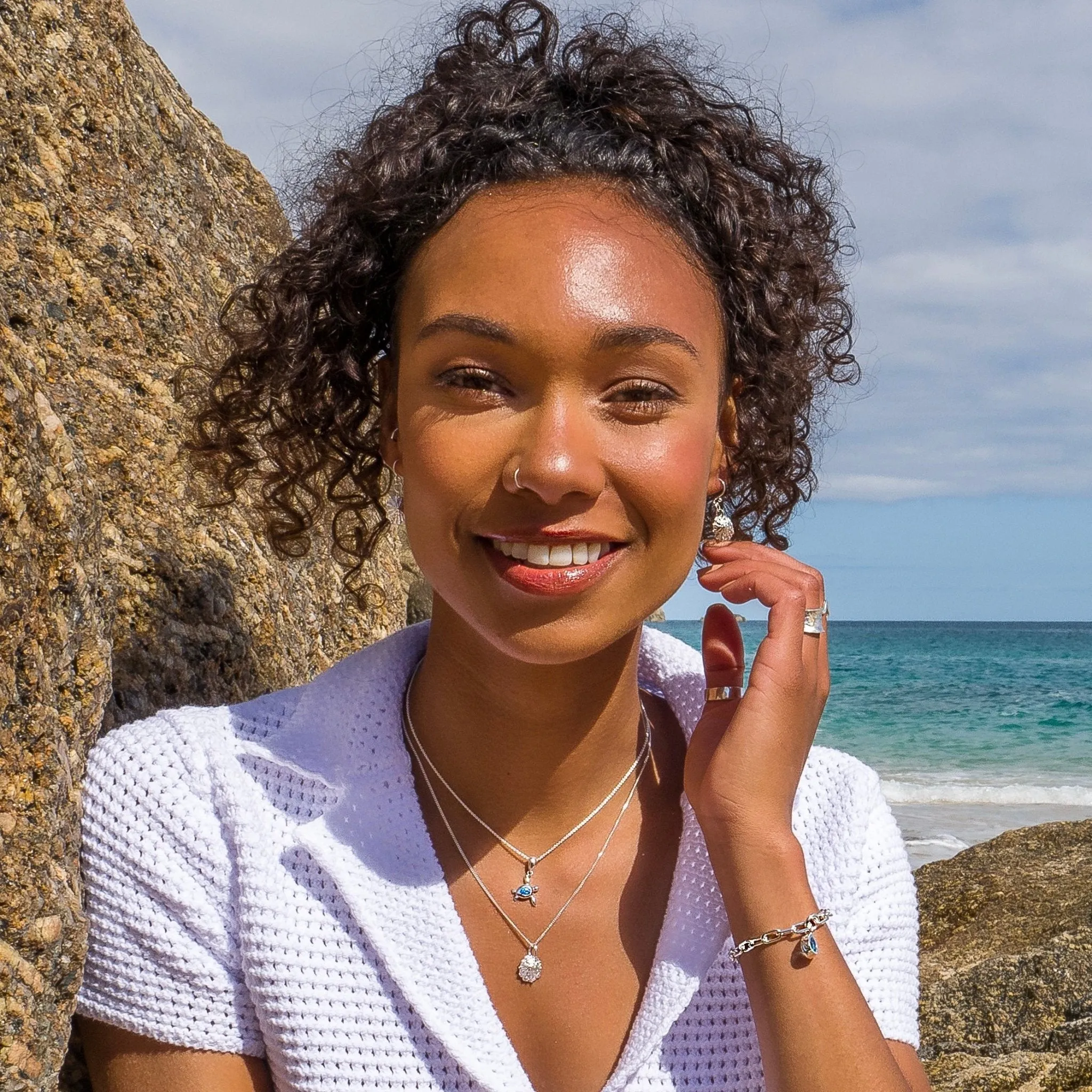 Limpet shell earrings
