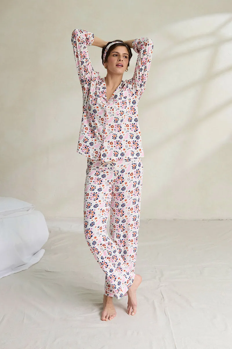 Long Sleeve Button Down Pajama Set