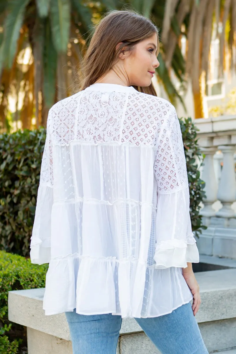 Mandarin Collar Boho Tunic