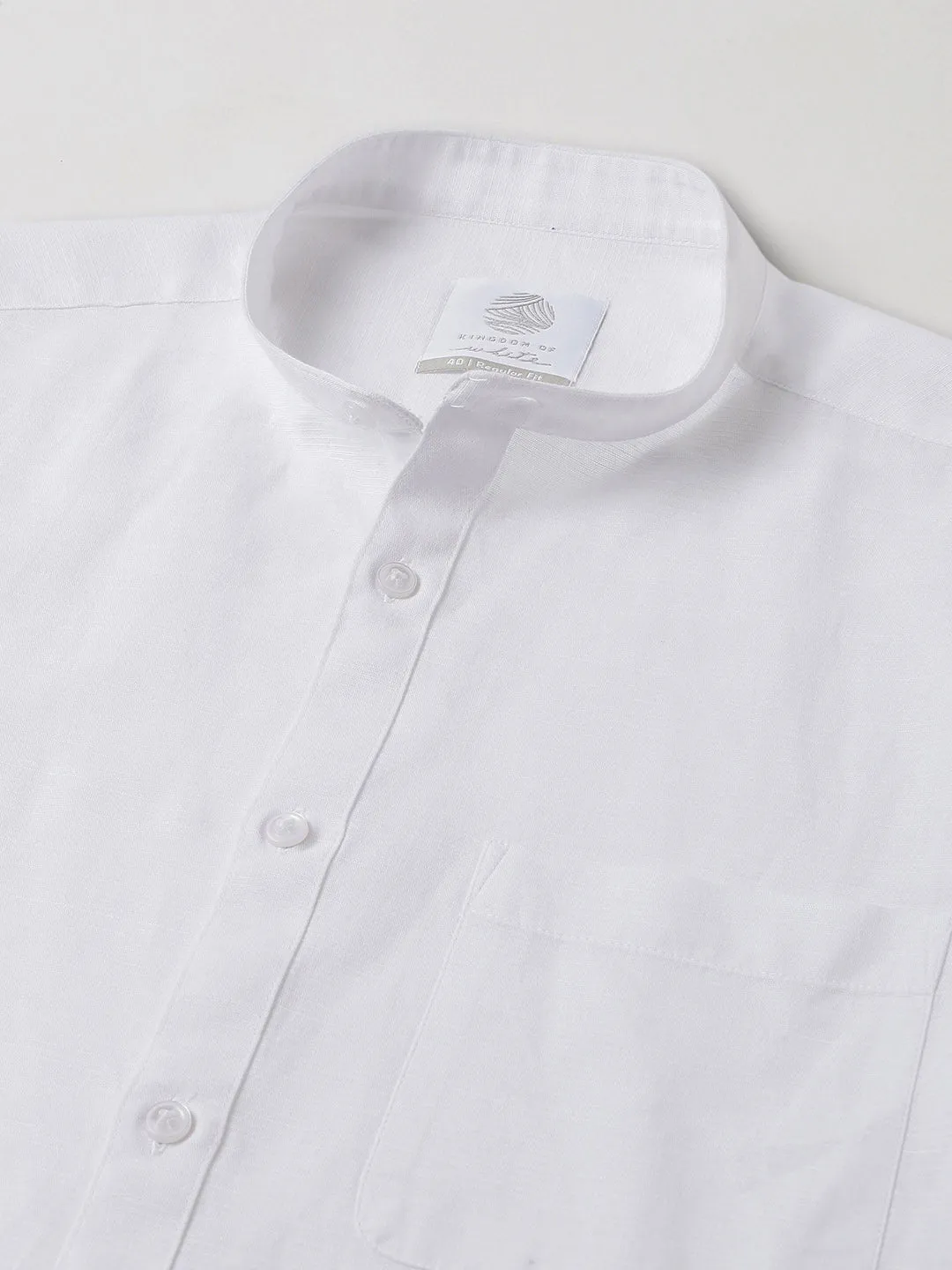 Mandarin Linen Shirt - Zephyr