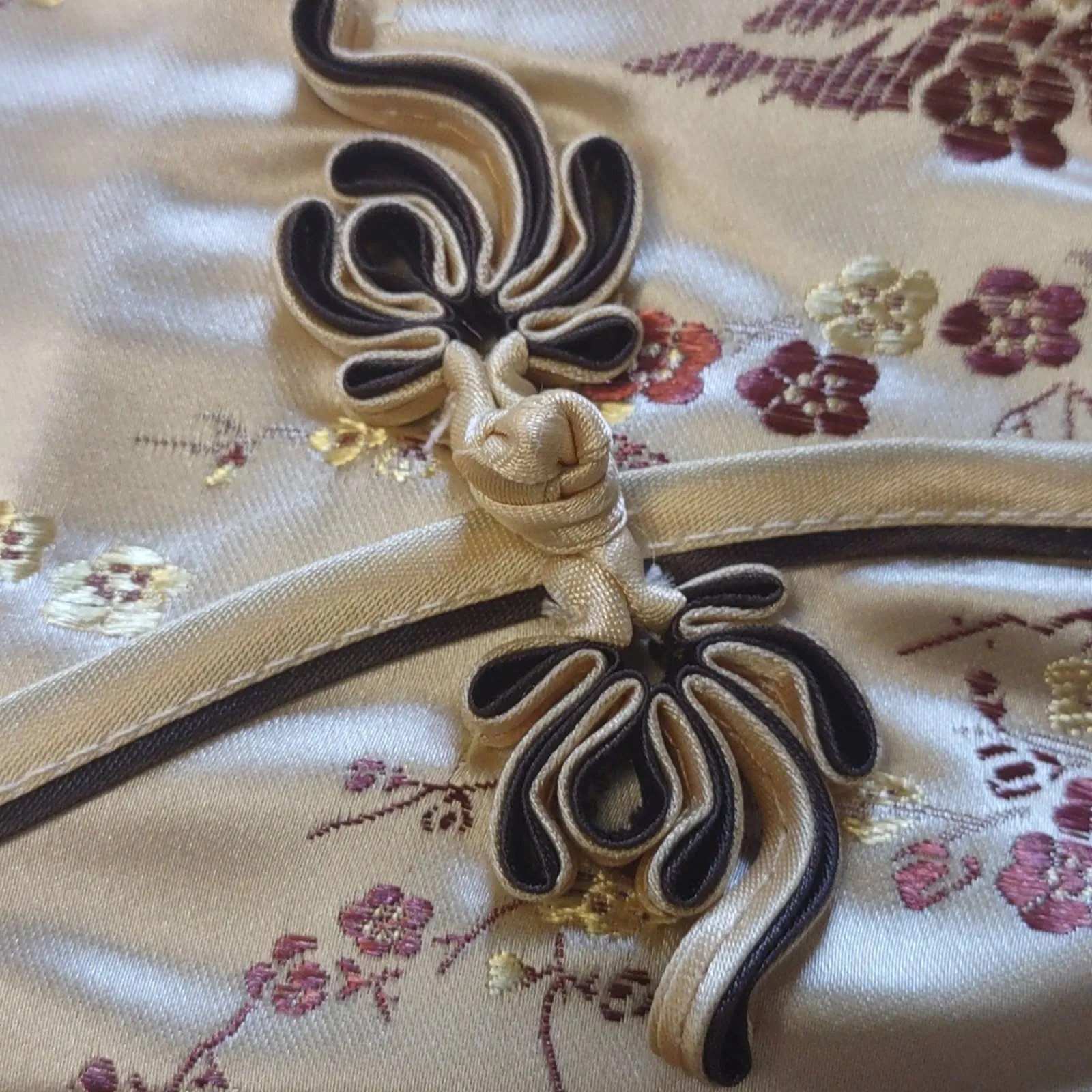 Maritchi Floral Mini Chinese Cheongsam Evening Dress Gold