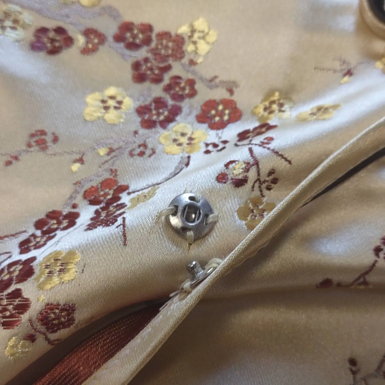 Maritchi Floral Mini Chinese Cheongsam Evening Dress Gold