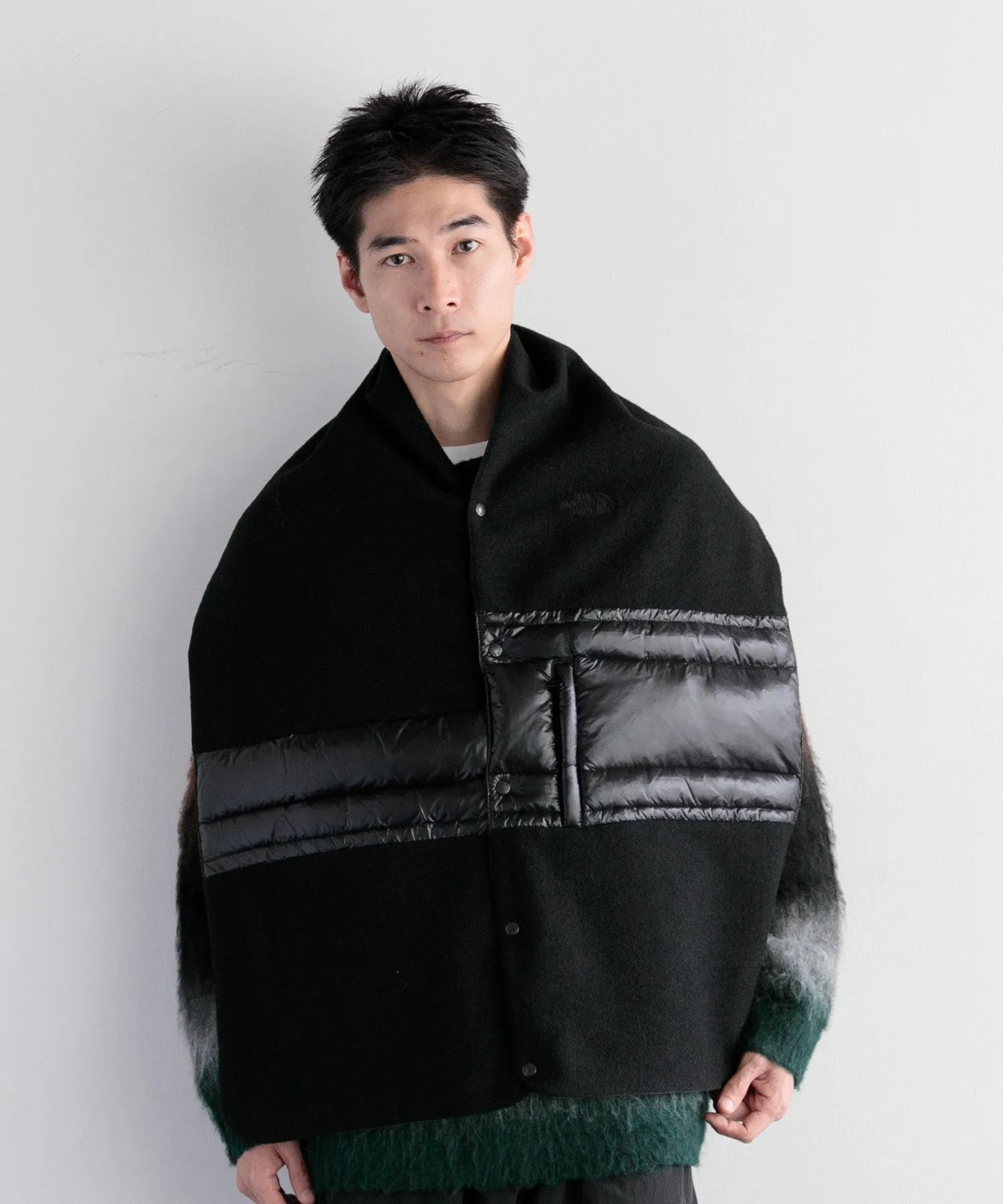 【MEN , WOMEN】THE NORTH FACE PURPLE LABEL Wool Field Reversible Cape