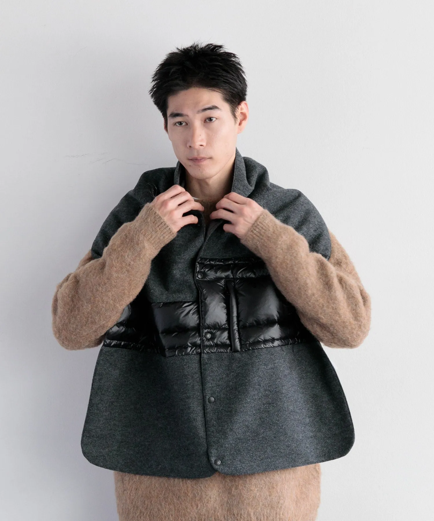 【MEN , WOMEN】THE NORTH FACE PURPLE LABEL Wool Field Reversible Cape