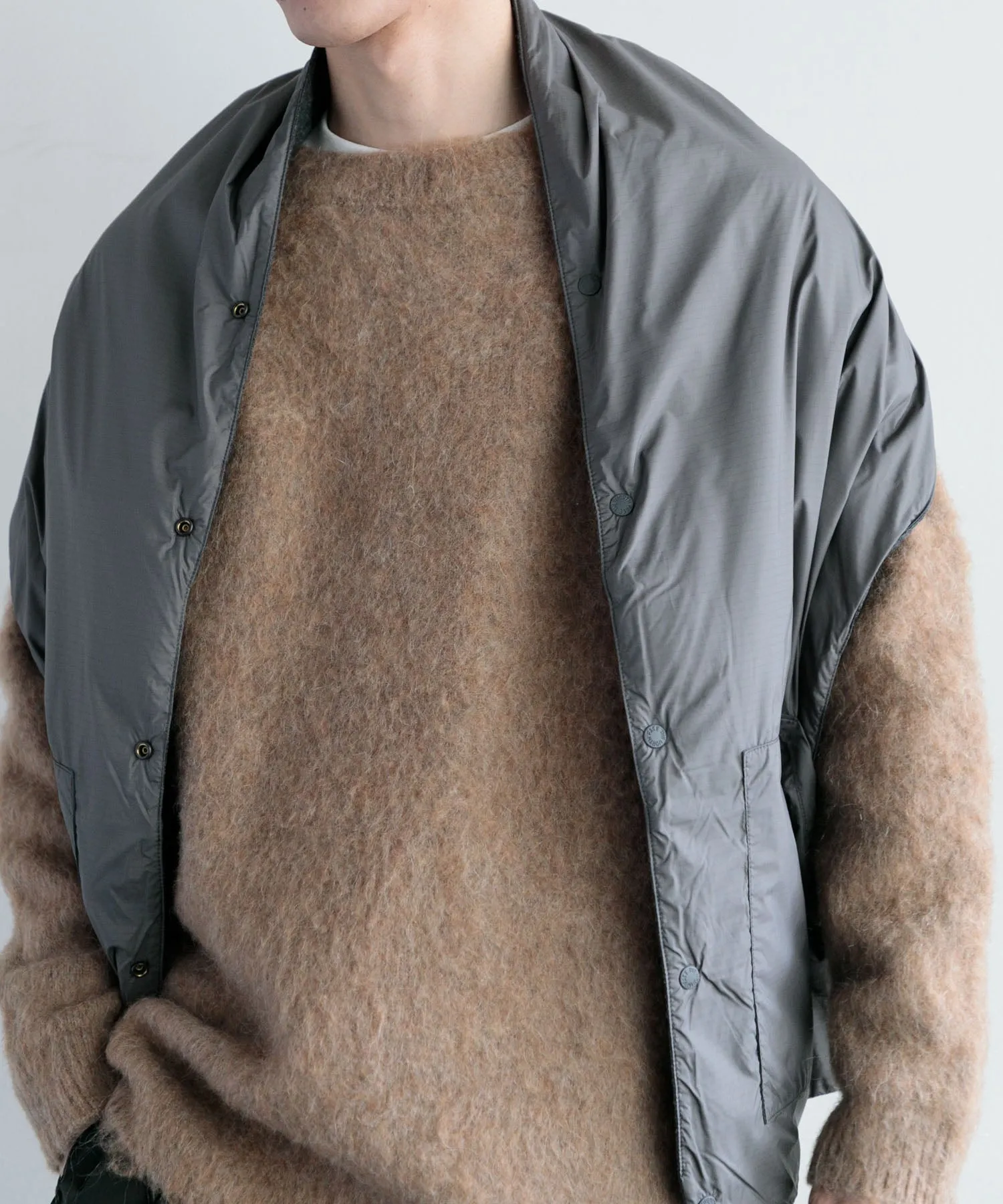 【MEN , WOMEN】THE NORTH FACE PURPLE LABEL Wool Field Reversible Cape