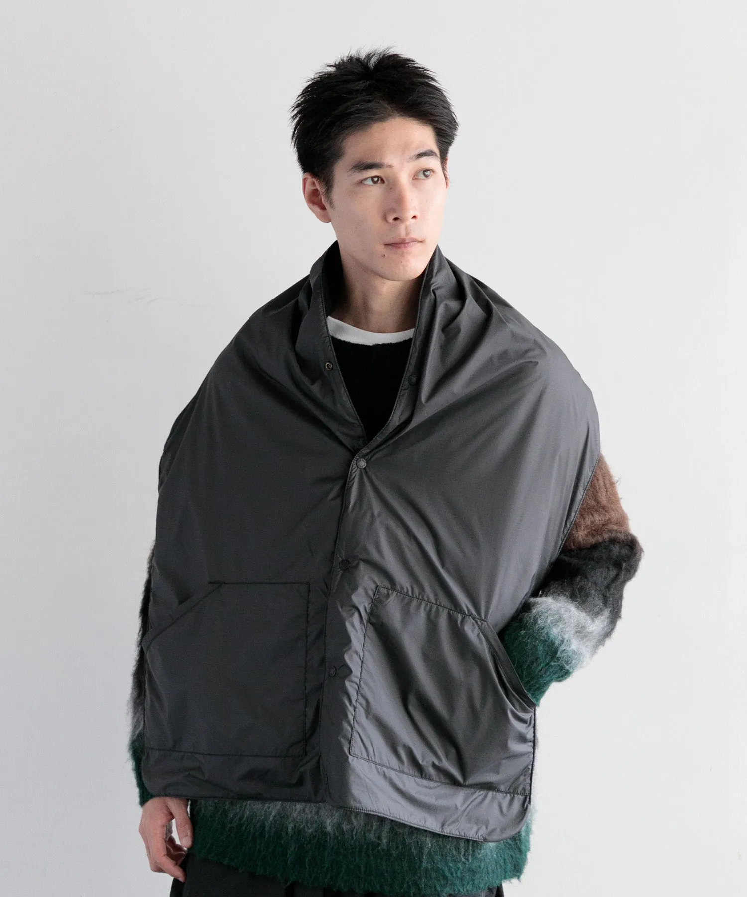 【MEN , WOMEN】THE NORTH FACE PURPLE LABEL Wool Field Reversible Cape