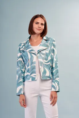 Metallic Vegan Moto Jacket