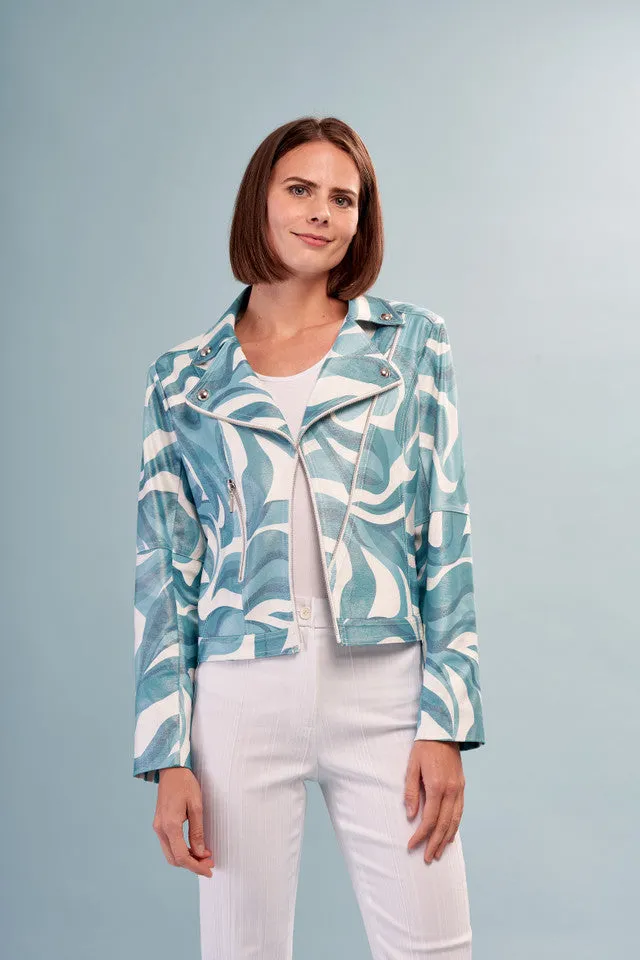 Metallic Vegan Moto Jacket