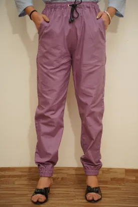 Misty Mauve Cotton Cargo Pants