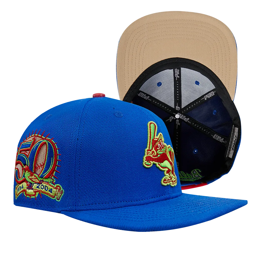 MLB BALTIMORE ORIOLES COOPERSTOWN NEON WOOL UNISEX SNAPBACK HAT (ROYAL BLUE)