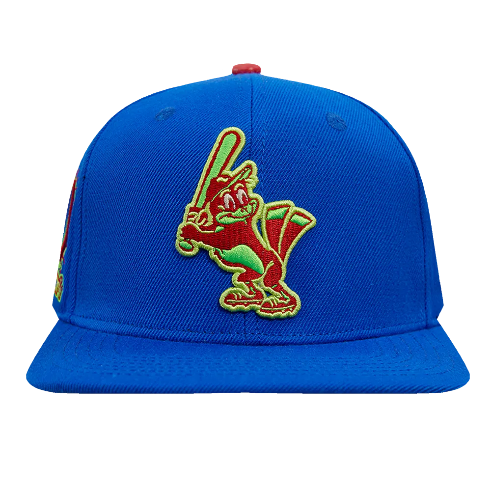 MLB BALTIMORE ORIOLES COOPERSTOWN NEON WOOL UNISEX SNAPBACK HAT (ROYAL BLUE)