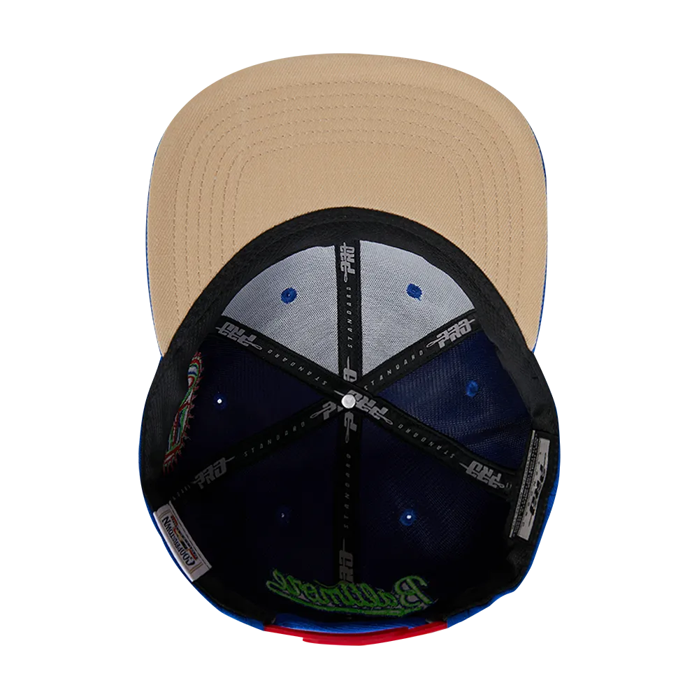 MLB BALTIMORE ORIOLES COOPERSTOWN NEON WOOL UNISEX SNAPBACK HAT (ROYAL BLUE)