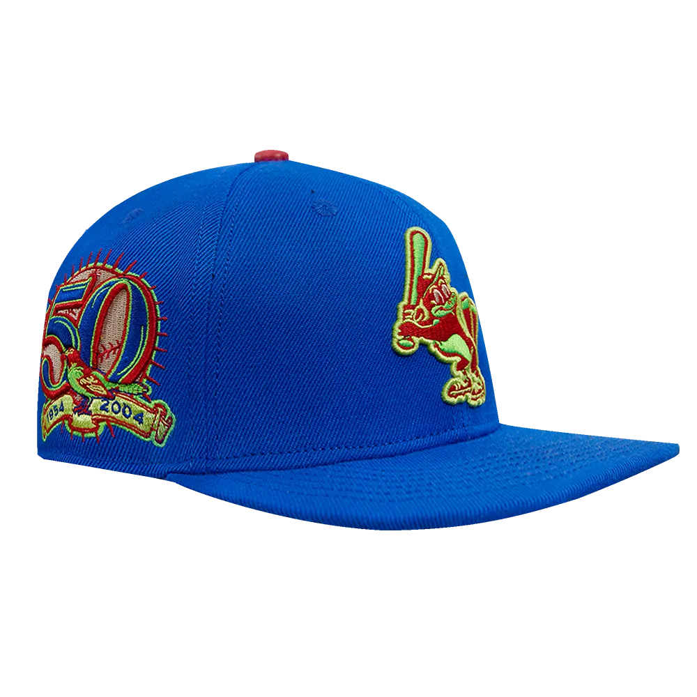 MLB BALTIMORE ORIOLES COOPERSTOWN NEON WOOL UNISEX SNAPBACK HAT (ROYAL BLUE)