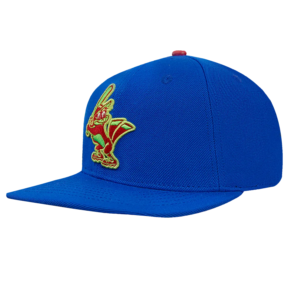 MLB BALTIMORE ORIOLES COOPERSTOWN NEON WOOL UNISEX SNAPBACK HAT (ROYAL BLUE)
