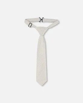 Neck Tie Light Taupe Striped