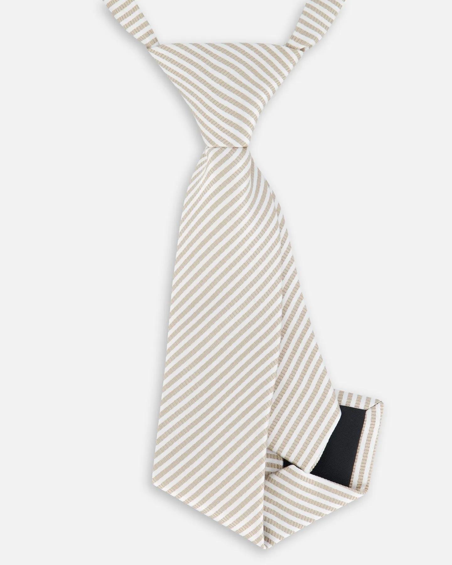 Neck Tie Light Taupe Striped