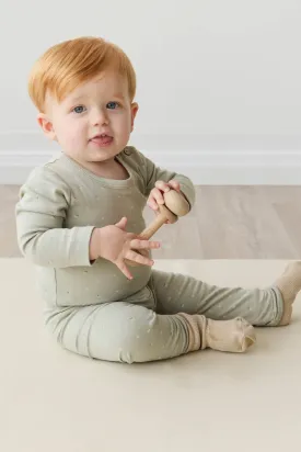 Organic Cotton Everyday Legging - Fresh Apples Abbey Stone